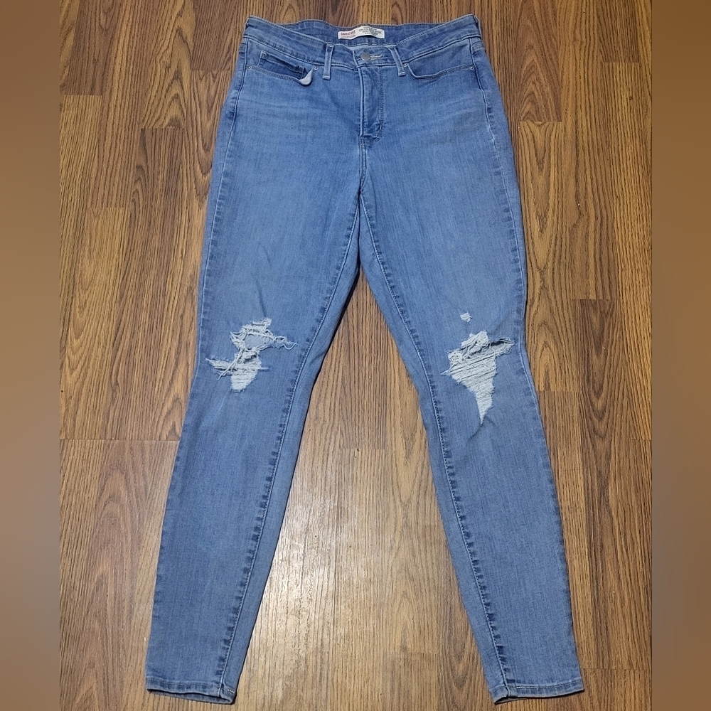 Levi's High Rise Super Skinny Distressed Women's Denim Jeans W29 L28.5 B45